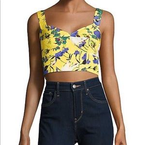Tracy Reese Wild Orchid Crop Top